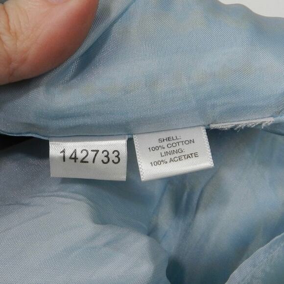 Ann Taylor Halter Midi Dress Sz 8 Petite Blue Green Paisley Floral Stripe Retro - Picture 11 of 13